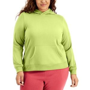 Ideology Plus Size 2X Green Pullover Hoodie for Women